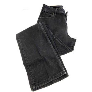 Lee Black Jeans Size 12 Relaxed Fit Straight Leg Instantly Slims High Rise